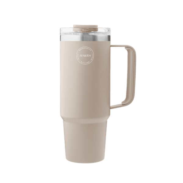 AYA&IDA Thermocup With Straw Cream Beige 