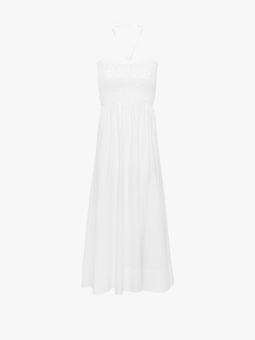 Hovedbilde Poplin Smocked Dress White 