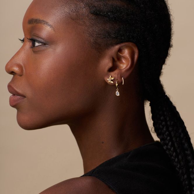 Hovedbilde Orelia Organic Twist & Teardrop Huge Hoop ...